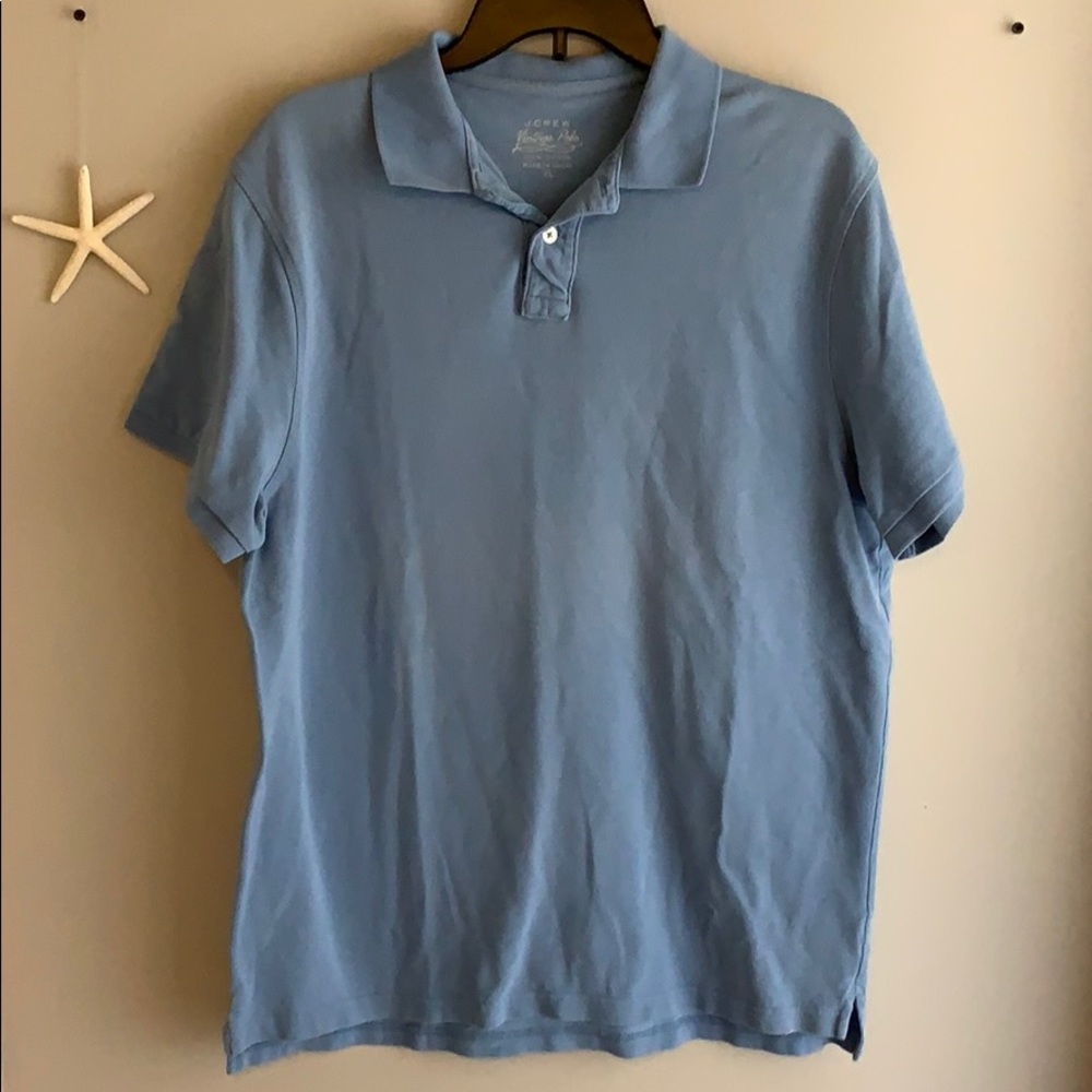 J. Crew Baby Blue Vintage Polo Shirt Men’s XL